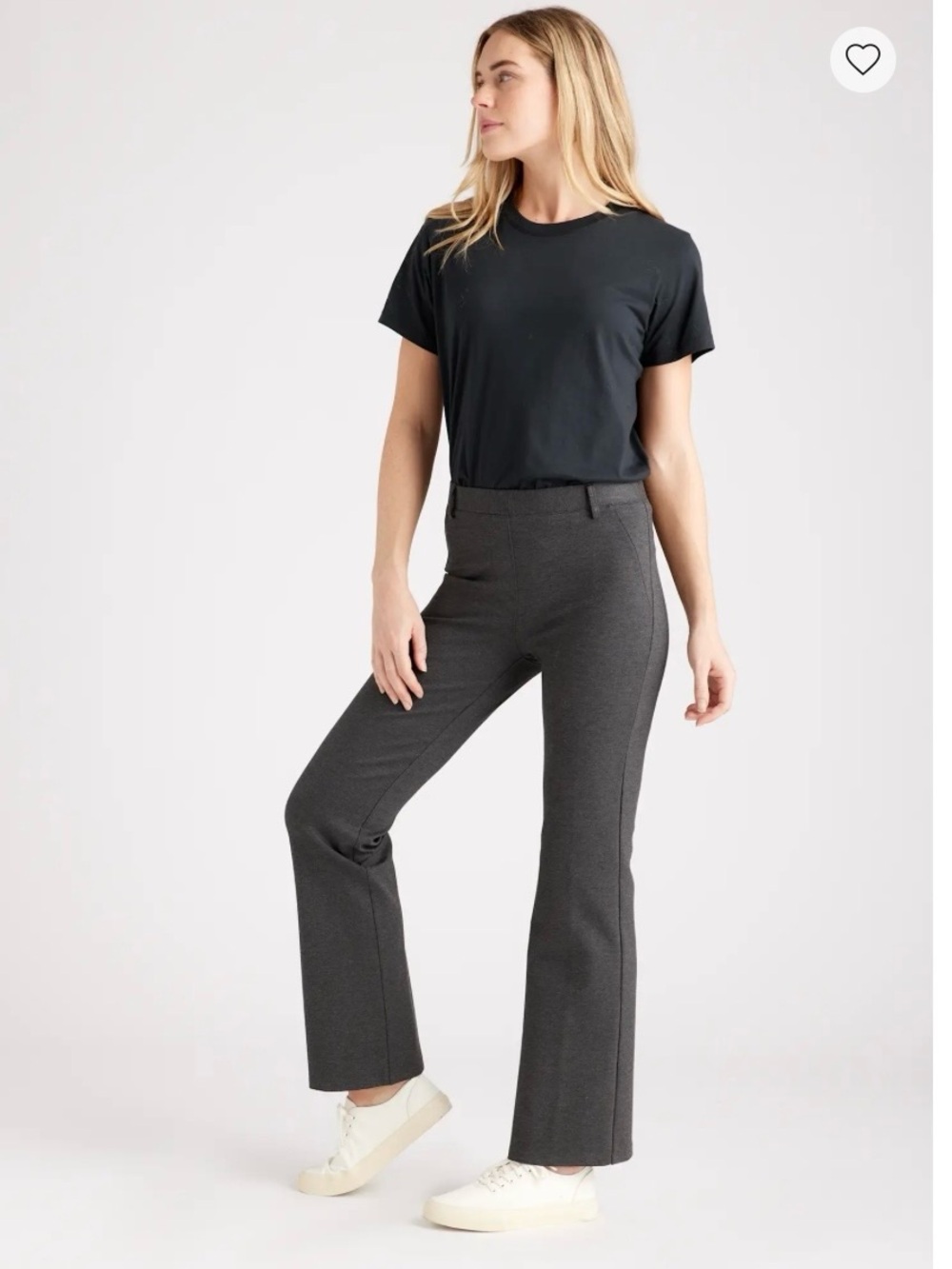 NWOT Quince Ultra-Stretch Ponte Bootcut Pants in Charcoal
